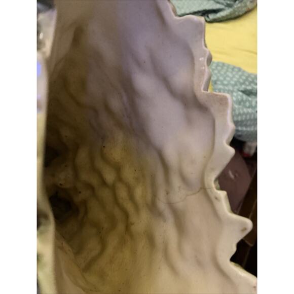 70s McCoy Vase/Pitcher, Grape Pattern Triple Handle Brown Green Retro SET - Picture 6 of 11